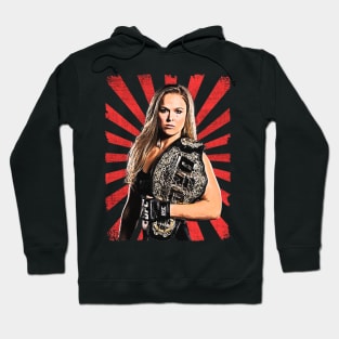 Ronda Rousey Wrestling Vintage Fan Art Hoodie